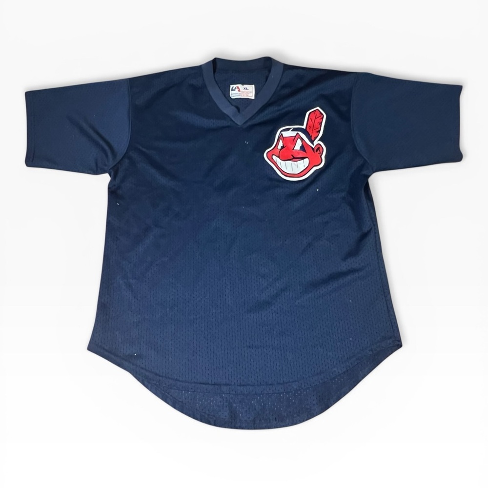 VTG Universal Athletics Men‎ XL Cleveland Indians Cheif Wahoo MLB Mesh #5 Jersey